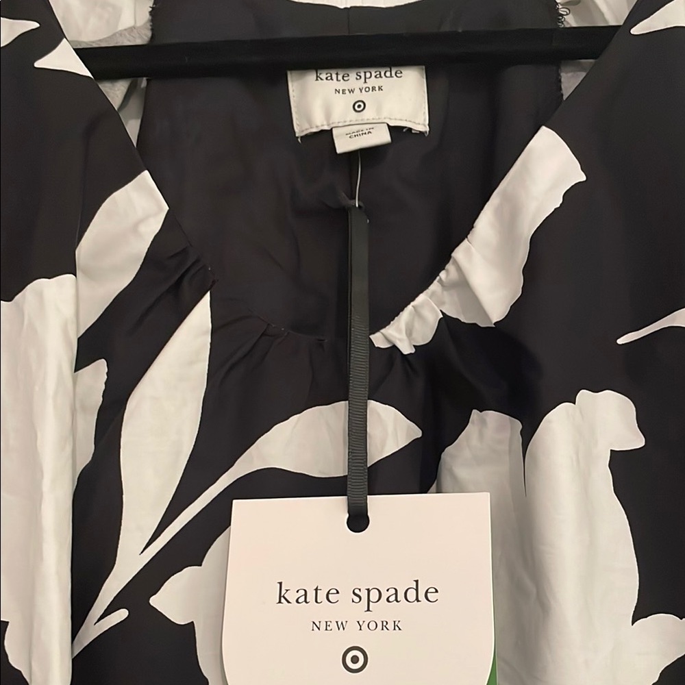 Kate Spade Monochrome Floral Long Sleeve Dress - Picture 3 of 5